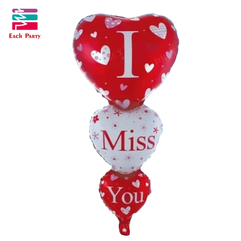 Фотофольгированные воздушные шары в форме сердца с надписью I Love You | Дом и сад