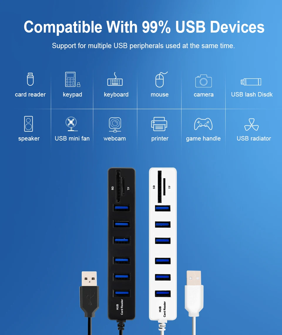 IMice usb-хаб 3,0 Мульти USB 3,0 концентратор разветвитель порт 3/6 несколько USB Hab SD кард-ридер высокоскоростной Usb комбо для компьютера ноутбука