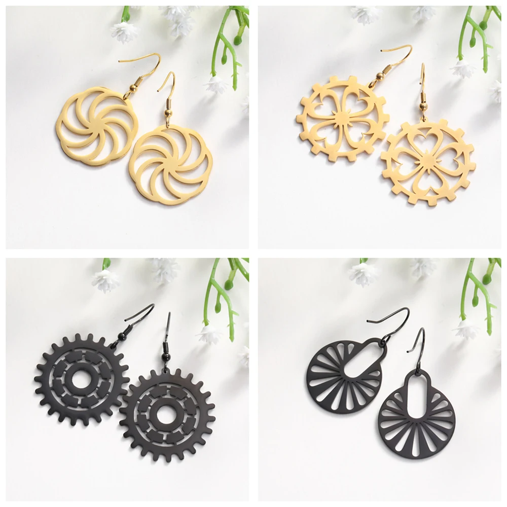 Серьги-капельки Teamer из нержавеющей стали черные серьги с крючком модные