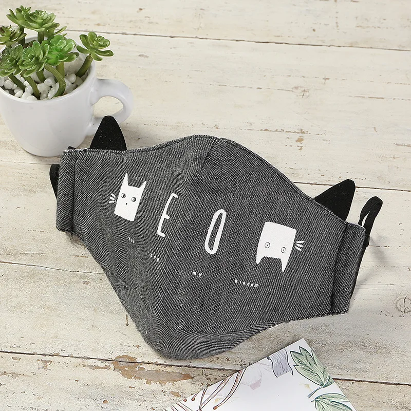 5 шт./упак. корейский стиль Английский алфавит принт кошки anti pm2.5 студенческий