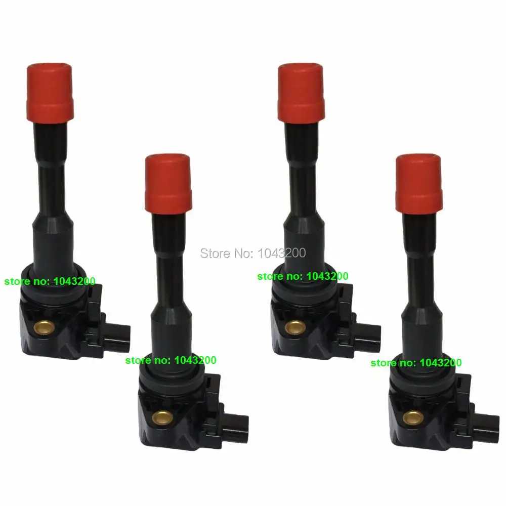 

4 x Ignition Coil For Honda Civic Hybrid 1.3L For Honda Jazz L13A 1.3L Exhaust Side 30521-PWA-003