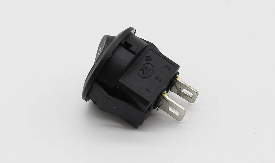 5* маленькие круглые черные 2-контактный 2-файлы 3A/250V 6A/125V кулисный переключатель качели Мощность переключатель