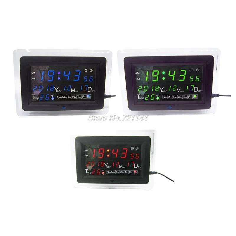 ECL-1227 электронные часы DIY Kit Календарь Температура дисплей светодиодный цифровой панели