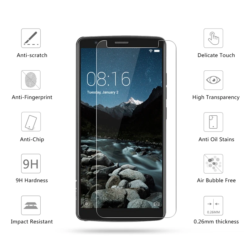 2.5D 0 26 мм 9H Премиум Закаленное стекло для BLACKVIEW A20 Pro Защитная пленка экрана 5 дюймов