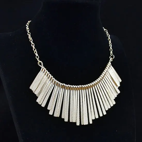 vintage charms gold silver and black geometric tassels choker bib statement collar necklace Free Shipping Mixed Order Over $10 | Украшения