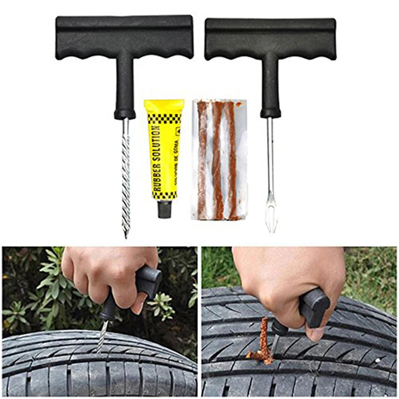 Делюкс плоские шины запасные штекеры патч Набор инструментов для автомобиля