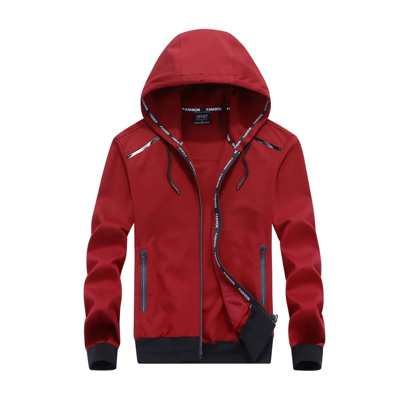 

Men's Hoodies New Fashion Spring Autumn Mens Zipper Hoodie Sweatshirt High Quality Male Leisure Coats Plus Size L-9XL