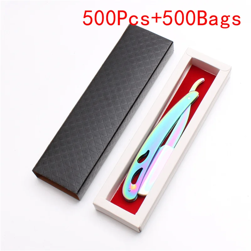 C6102 Cai 500Y3 500 шт. 14x2 см гравировка Мужская прямая Опасная бритва stainlessll бритва складной нож для бритья Инструменты для удаления волос лезвие C6102 - Цвет: C6102 Cai 500Y3