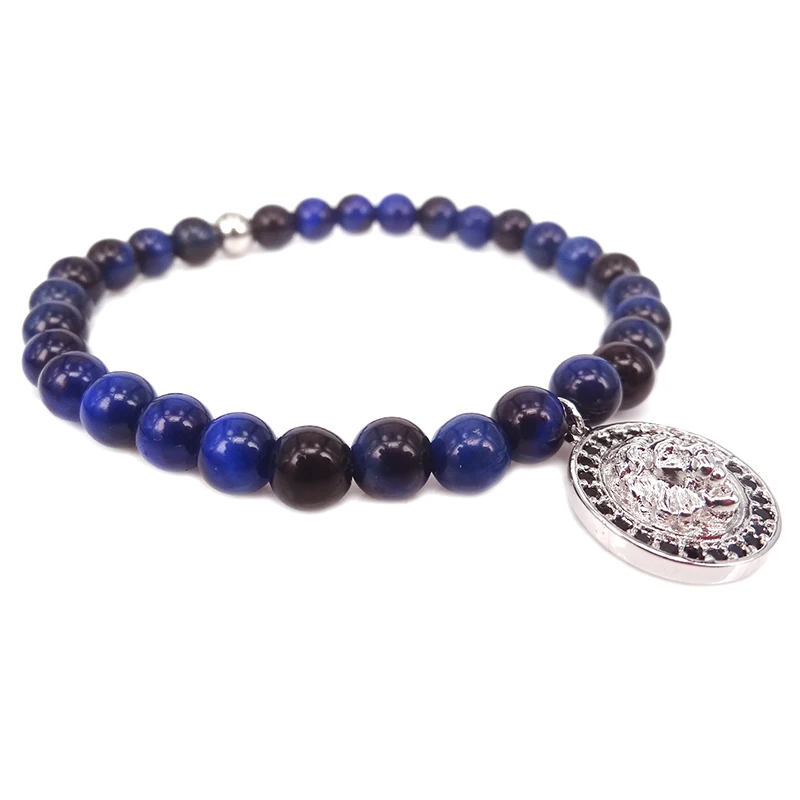 Браслет для мужчин золотой и Micro Pave черный с фианитом львом|bracelets for|lion bracelet menlion |