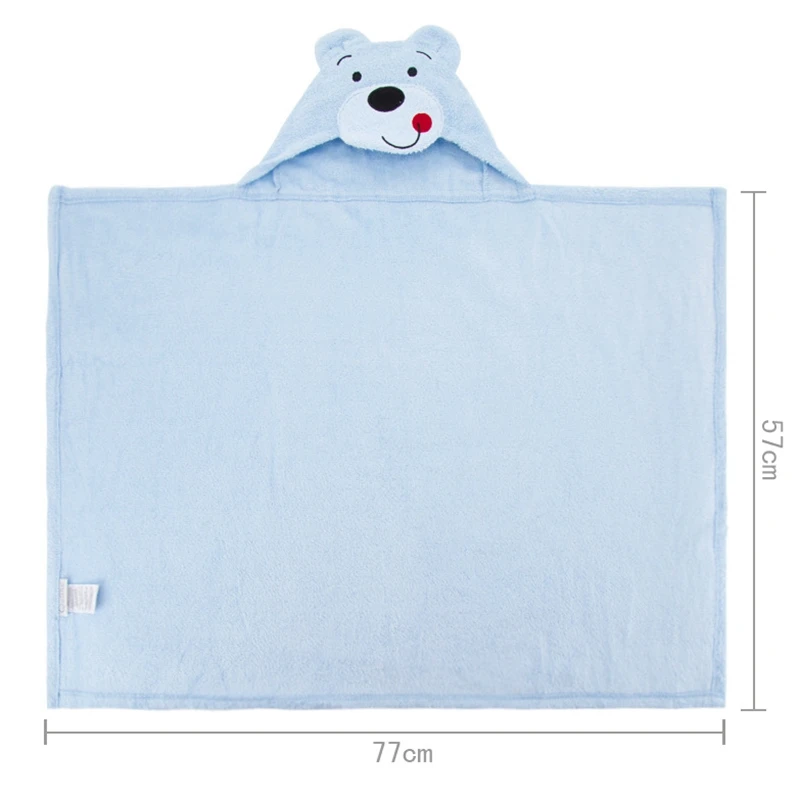 Детский банный халат с капюшоном Toalha хлопковый махровый рисунком животных для