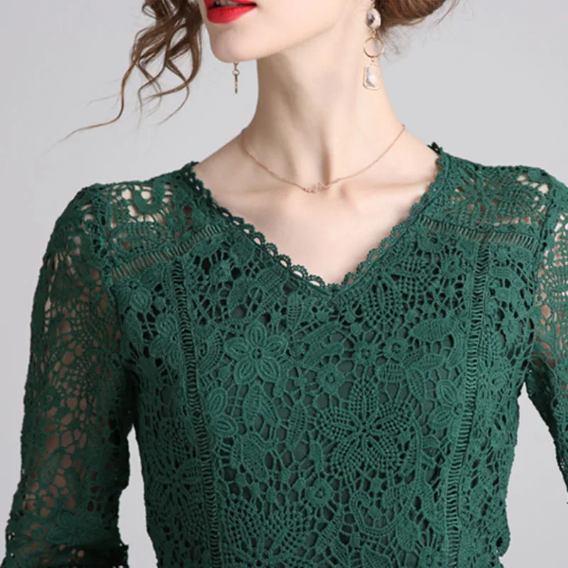 

Bonnie Thea Vintage pink lace spring women dress vestido lady Solid elegant short dresses womens evening party dress 2019