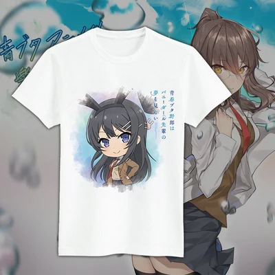 02 Аниме «Seishun Buta Yarou wa Bunny Girl Senpai no Yume wo Minai», футболка для косплея, футболки, топы - Цвет: 02