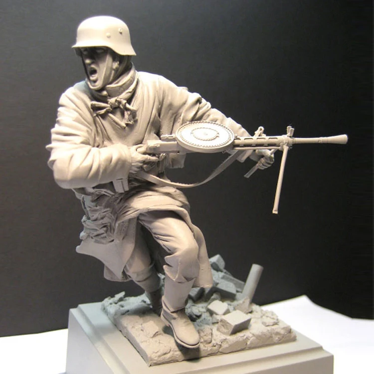 Модель солдатика из смолы 1/16 Неокрашенная и не собранная 149 г|soldier model|soldier model kitsmodel