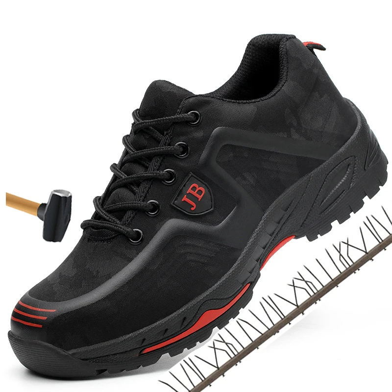 Мужские защитные ботинки для работы обувь со стальным носком легкие дышащие