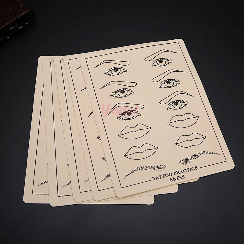 Лидер продаж 2017 10 листов для практики татуажа бровей и губ лист кожи иглой