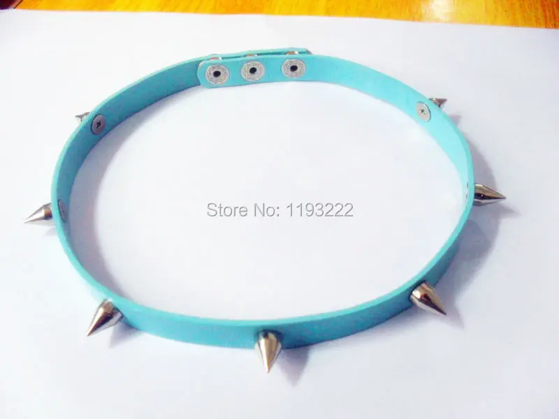 Панк готический нагрудник шипы чокер ручной работы шпильки заклепки кожаное