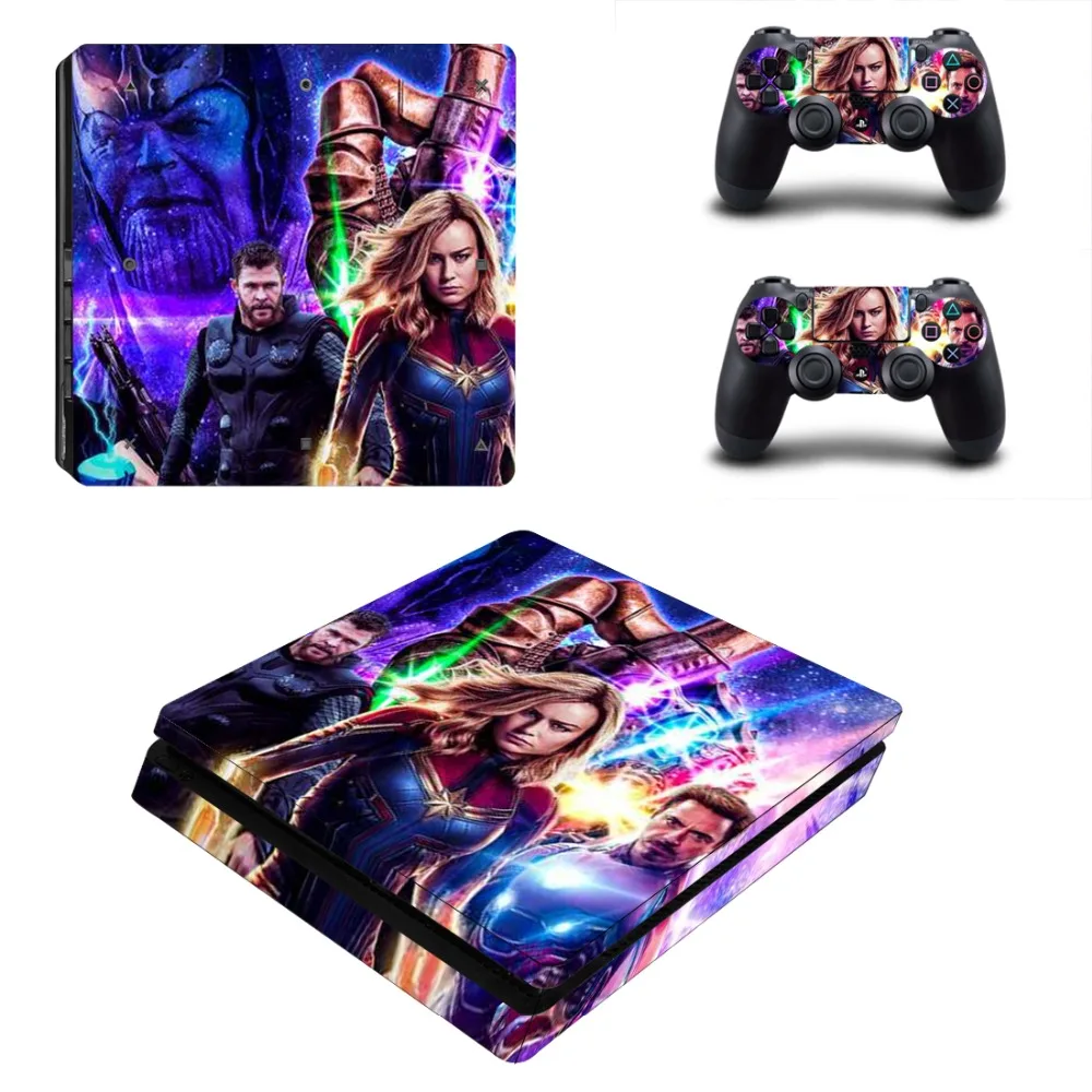 Мстители завершающей PS4 тонкая кожа Стикеры наклейка для Игровые приставки 4 консоль и контроллер кожи PS4 тонкий Стикеры винил