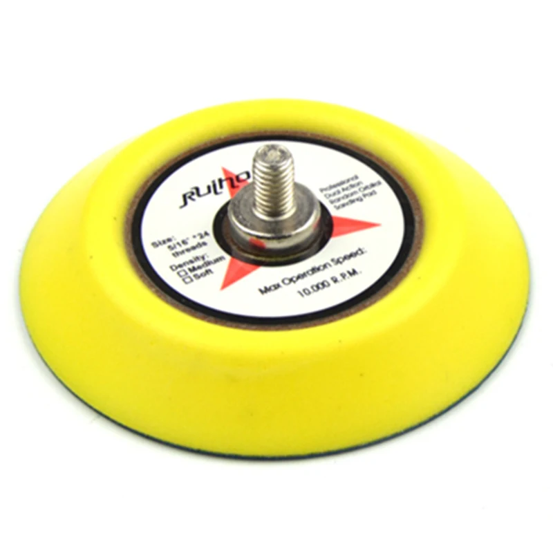 Only M6 Thread pad POLIWELL 3 дюйма 75 мм PSA виниловый самоклеящийся задний шлифовальный коврик M6 и 5/1"-24 резьбы+ 3 мм хвостовик для полировки диска электроинструменты - Цвет: Only M6 Thread pad