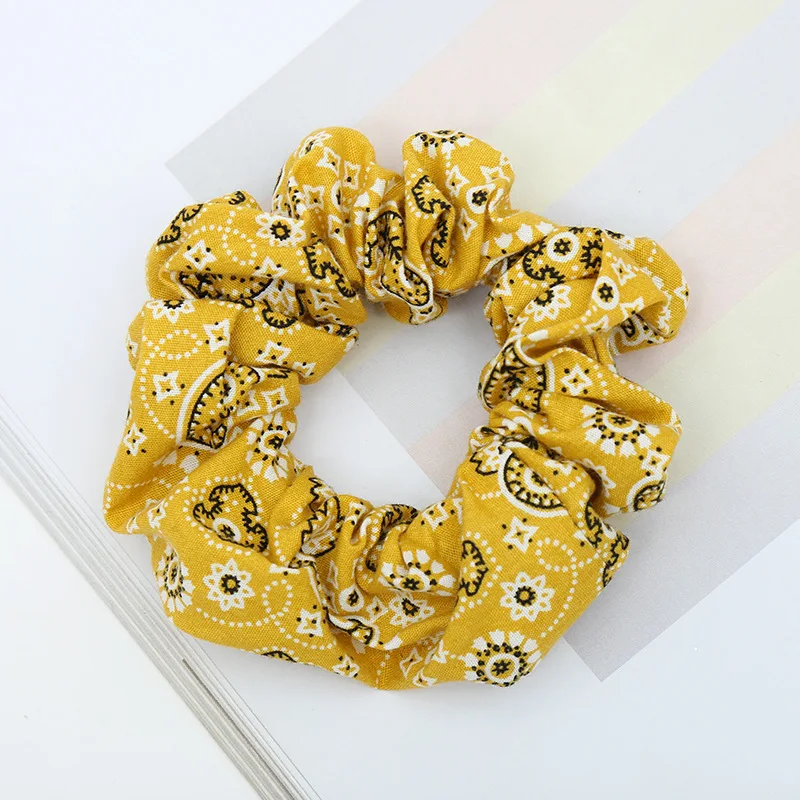 Новое поступление модные женские красивые резинки для волос с принтом винтажные