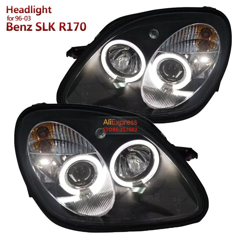 Светодиодный проектор SONAR для Mercedes Benz SLK R170 SLK200 SLK230 SLK350 фары с ангельскими глазами