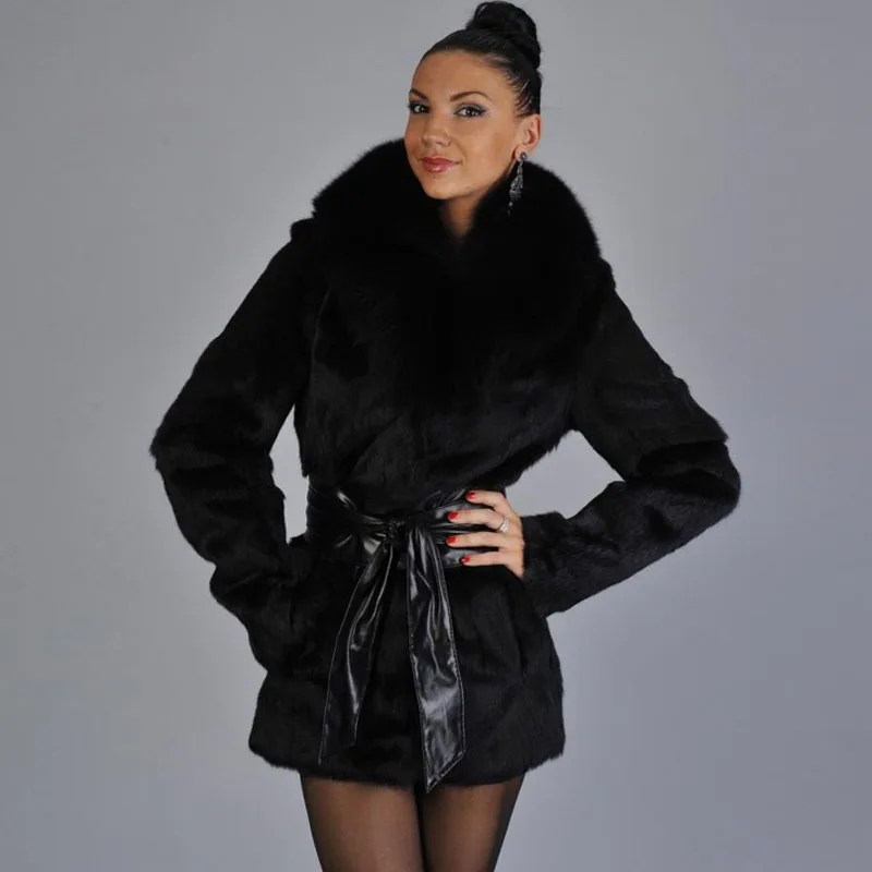 

Winter Faux Fur Jacket Artificial Fur Coats for Women Plus Size Fake Mink Fur Coat Rabbit Fur Coat Fox Collar XXXL 4XL 6XL