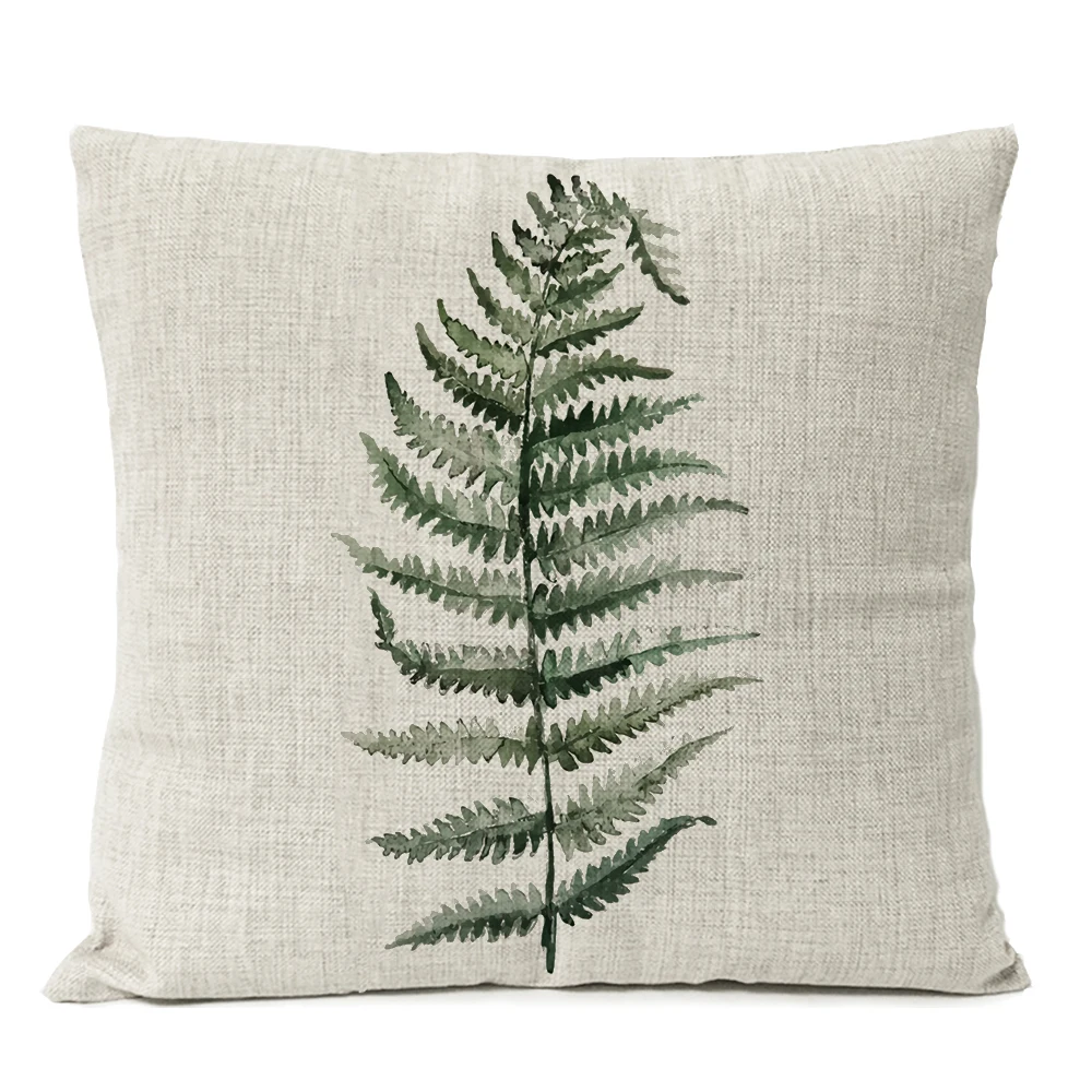 

Льняные чехлы для подушек FUNHOM с растительным принтом