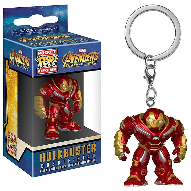 23 FUNKO POP Avengers 4: Endgame капитан чудо-яд Дэдпул брелок с Железным человеком Фигурки игрушки для детей Рождественский подарок - Цвет: 23