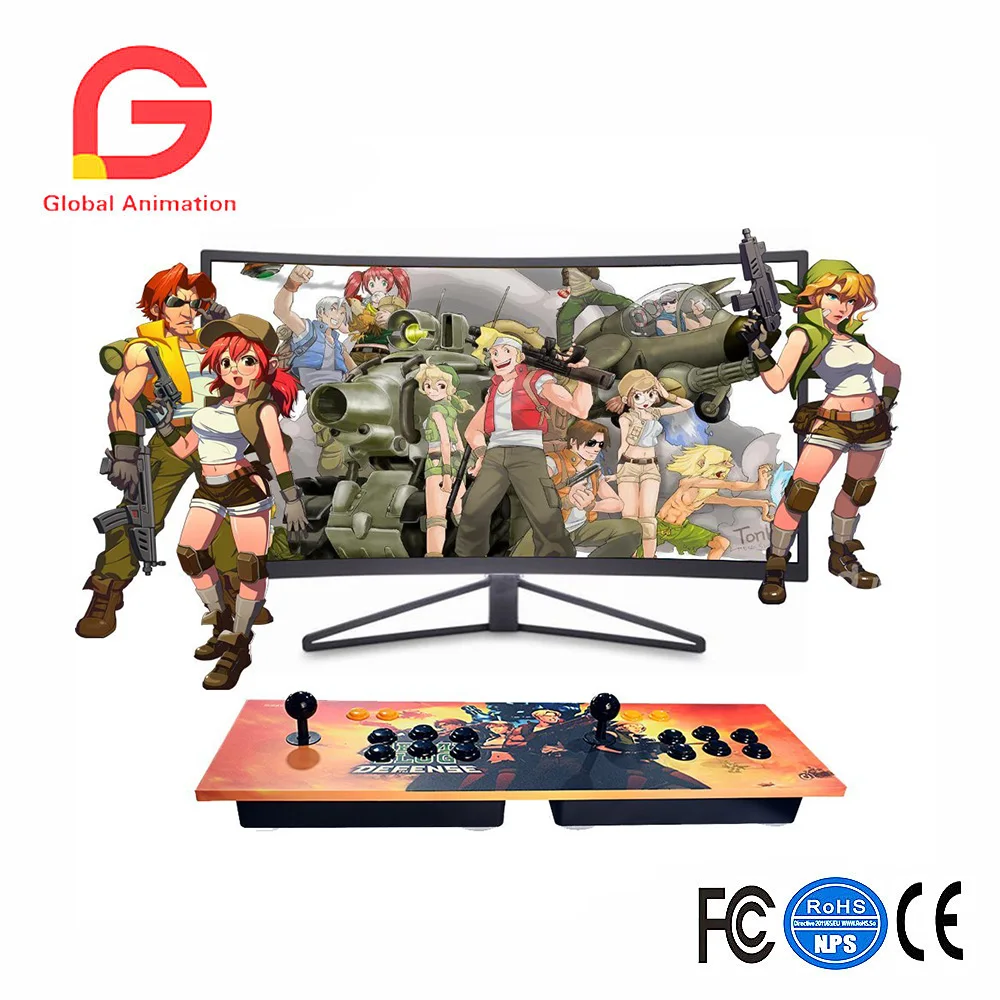 Двойная аркадная палка 815 Классическая игровая машина 2 игрока коробка ручка