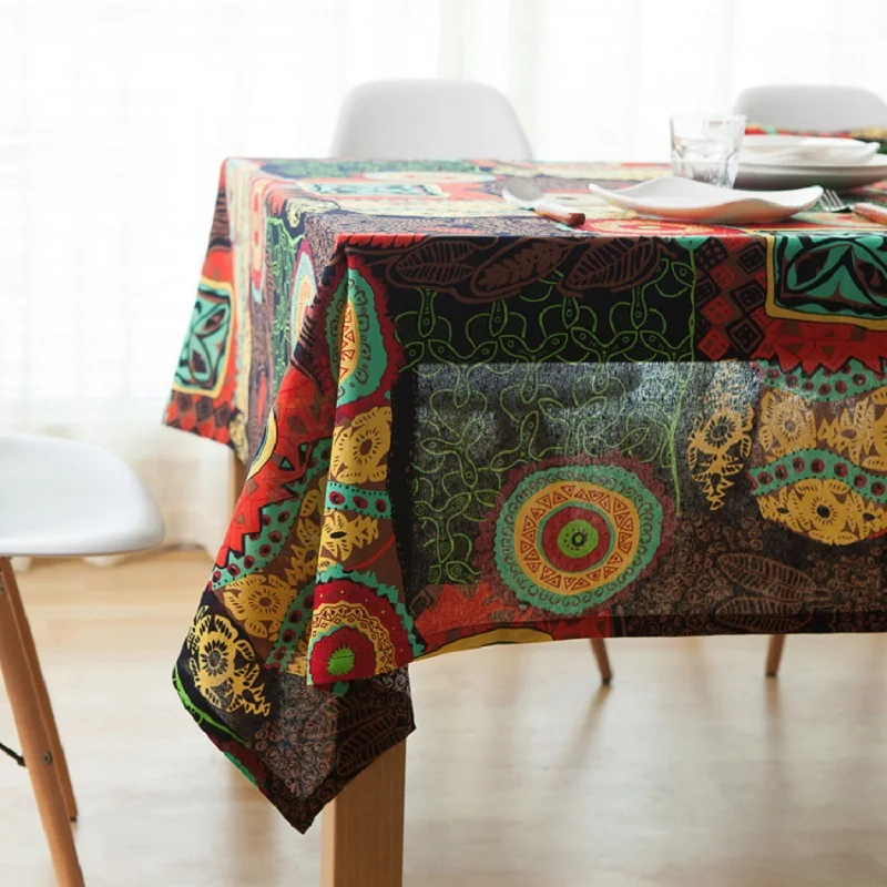 

Bohemian Restaurant Tablecloth, Printed Tablecloth, Coffee Table Cloth, Rectangular Modern Minimalist Living Room Tablecloth
