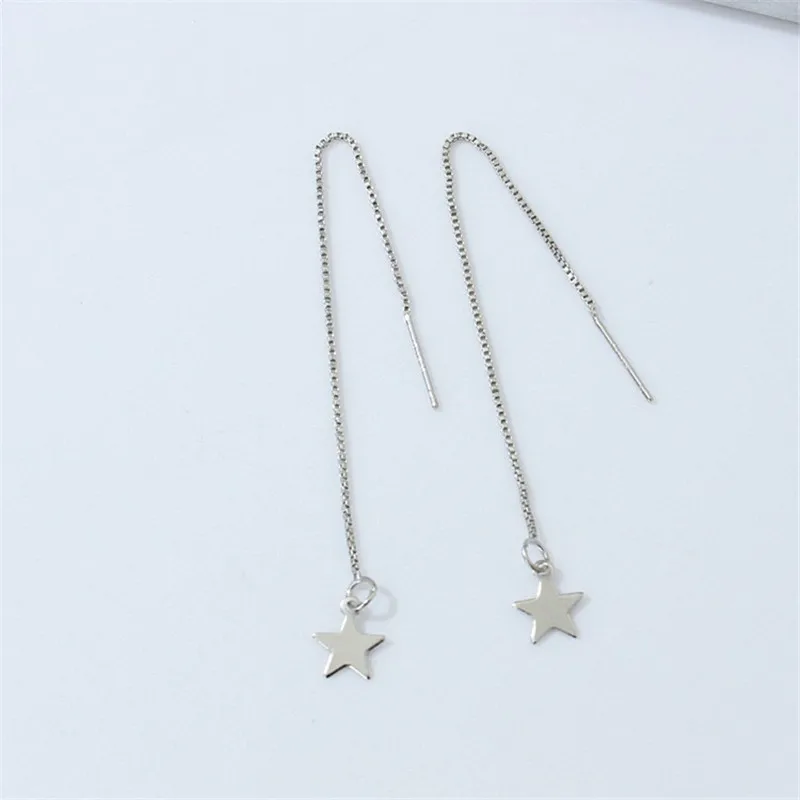 Женские Висячие серьги Boucles длинные висячие с цепочкой-звездой и кисточками