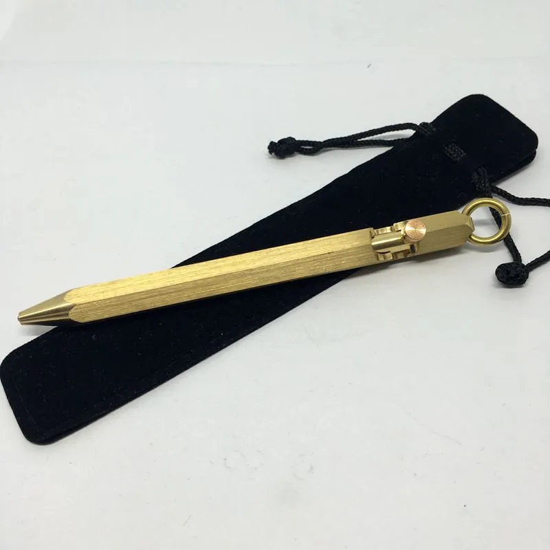 Пишущие инструменты EDC разделительное правило ручка твердая латунная