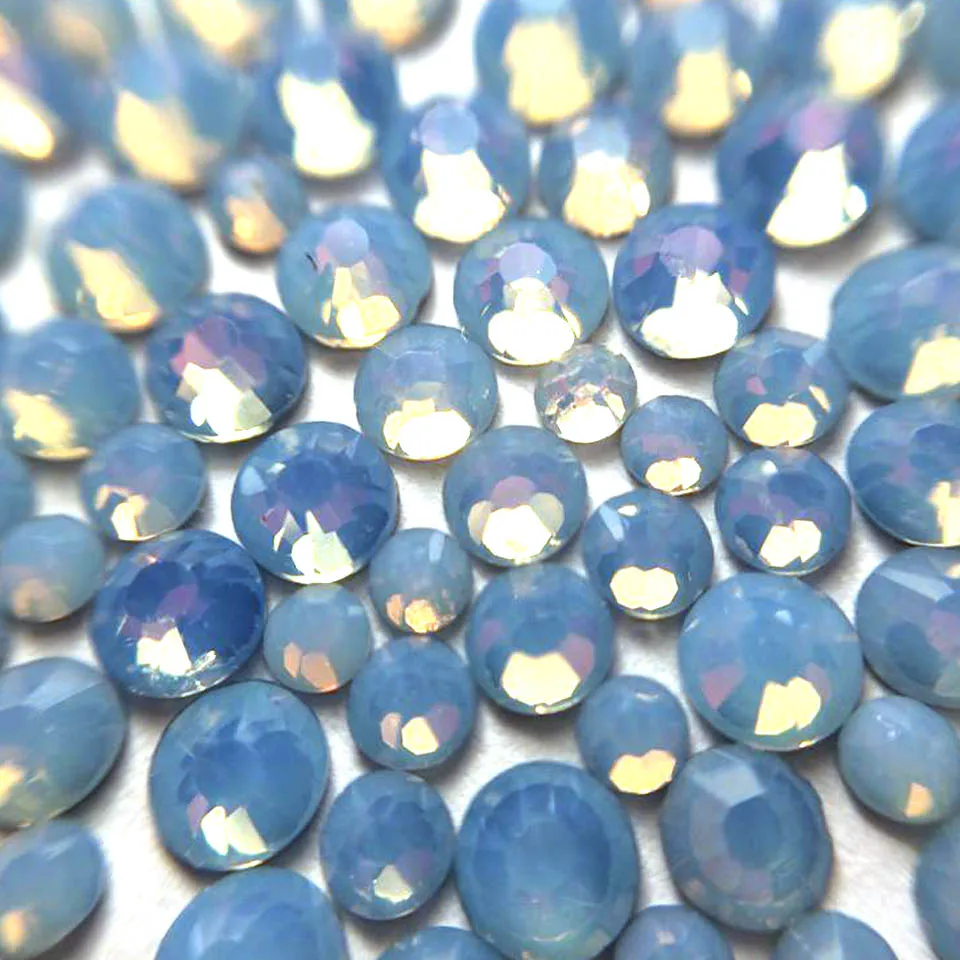 Кристаллы белого цвета стразы с опалом для ногтей на ногтях опаловые стеклянные