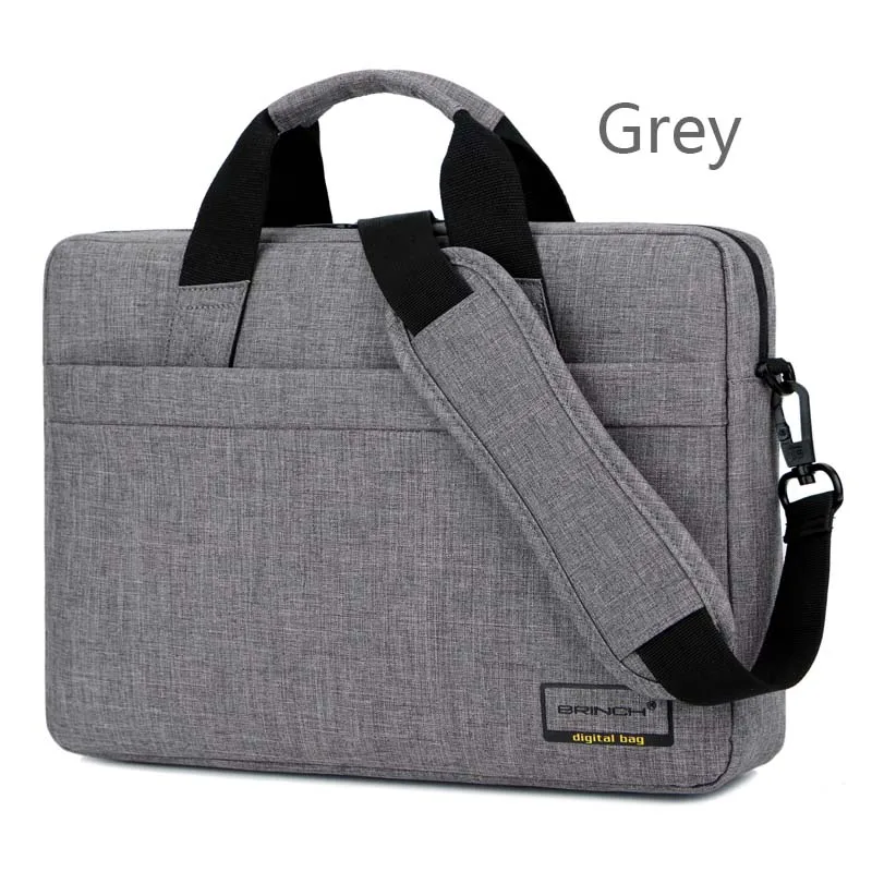 Grey Новинка, высокое качество, 13 14 15 15,4, 15,6, сумка на плечо для ноутбука, сумка-мессенджер для macbook Air PRO retina hp, мужская и женская - Цвет: Grey