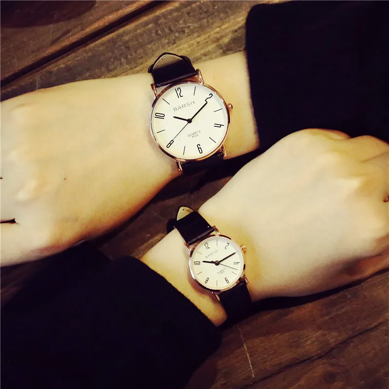 Модные простые женские часы старинные натуральная кожа кварцевые наручные