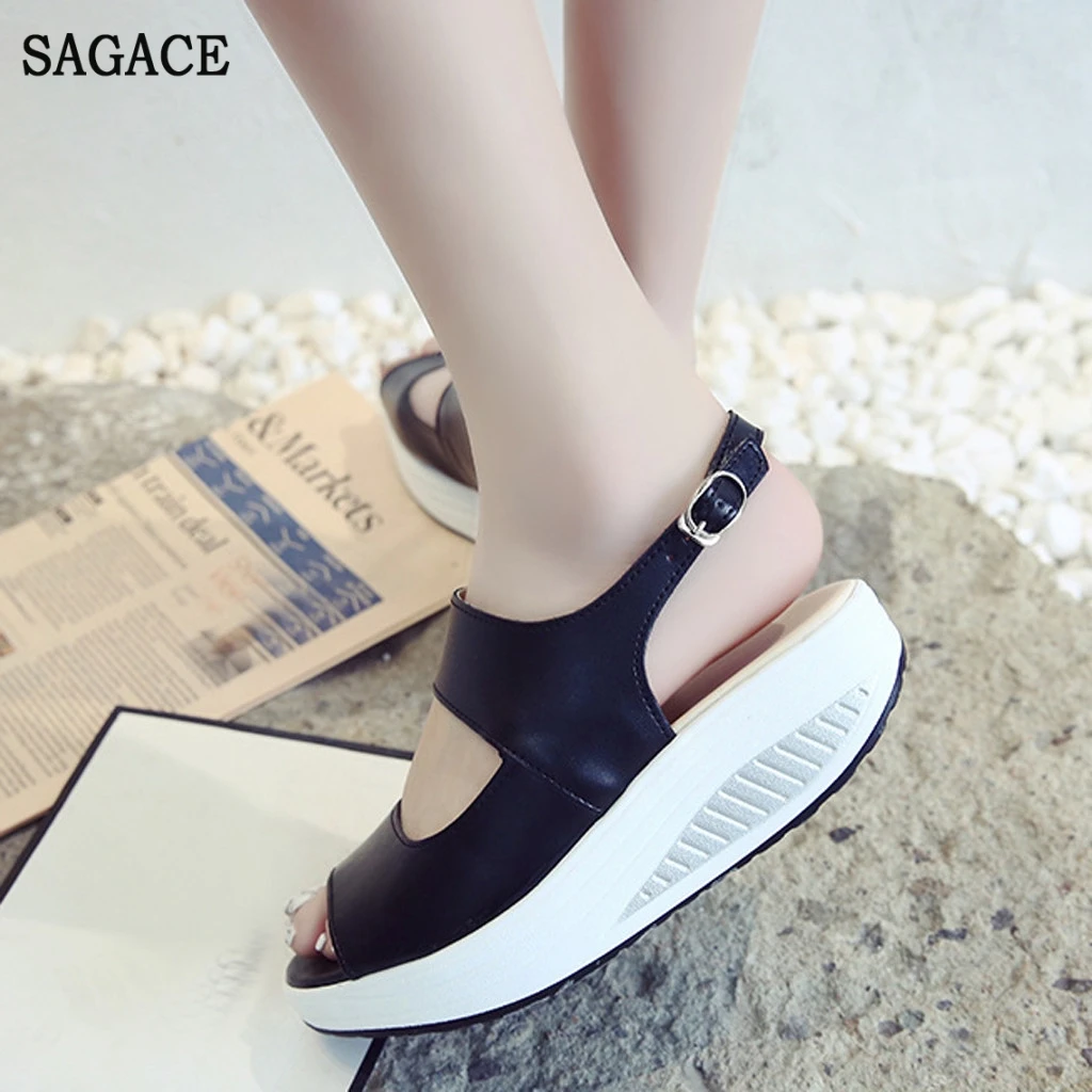 Сандалии SAGACE женские с открытым носком на высокой платформе пикантные сандалии