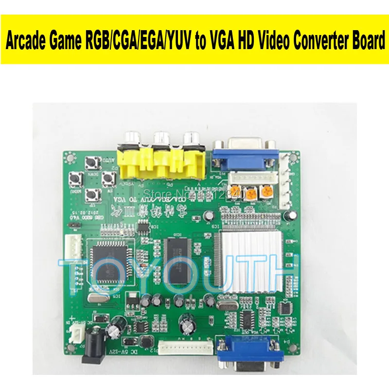 NEW Arcade Game RGB/CGA/EGA/YUV to VGA HD Video Converter Board HD9800/GBS8200 Hot green board | Спорт и развлечения