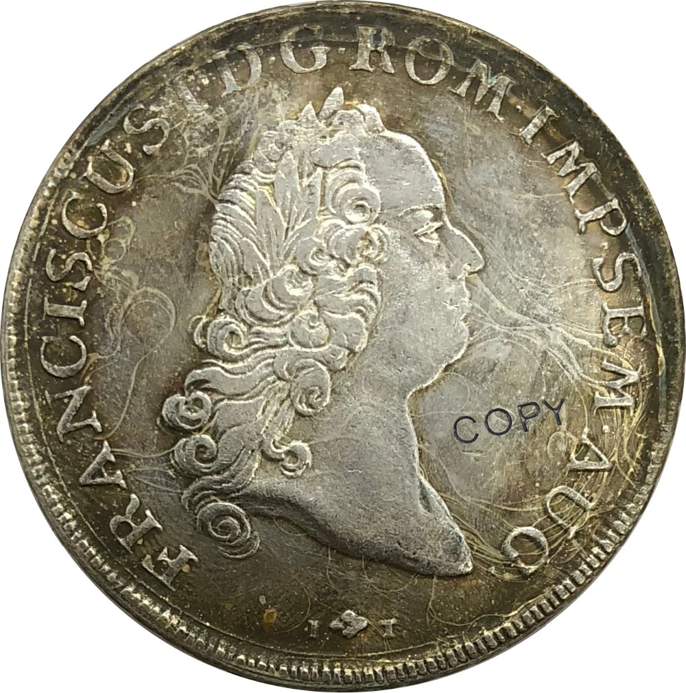 

1765 немецкие Штаты 1 Тонер Мельхиор Посеребренная копия монеты