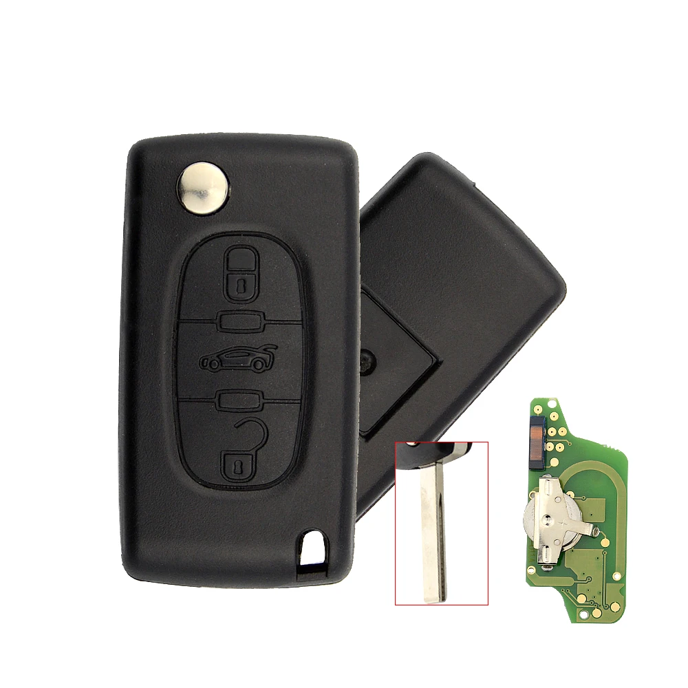 OkeyTech CE0523 VA2/HU83 Blade 433 МГц ID46 PCF7941 чип откидной дистанционный ключ для Peugeot 306 407 Citroen C2