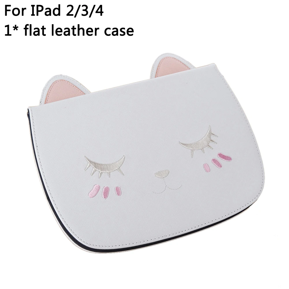 Cartoon Cat PU Leather Protective Cover for iPad 2/3/4 Tablet Case Stand | Компьютеры и офис