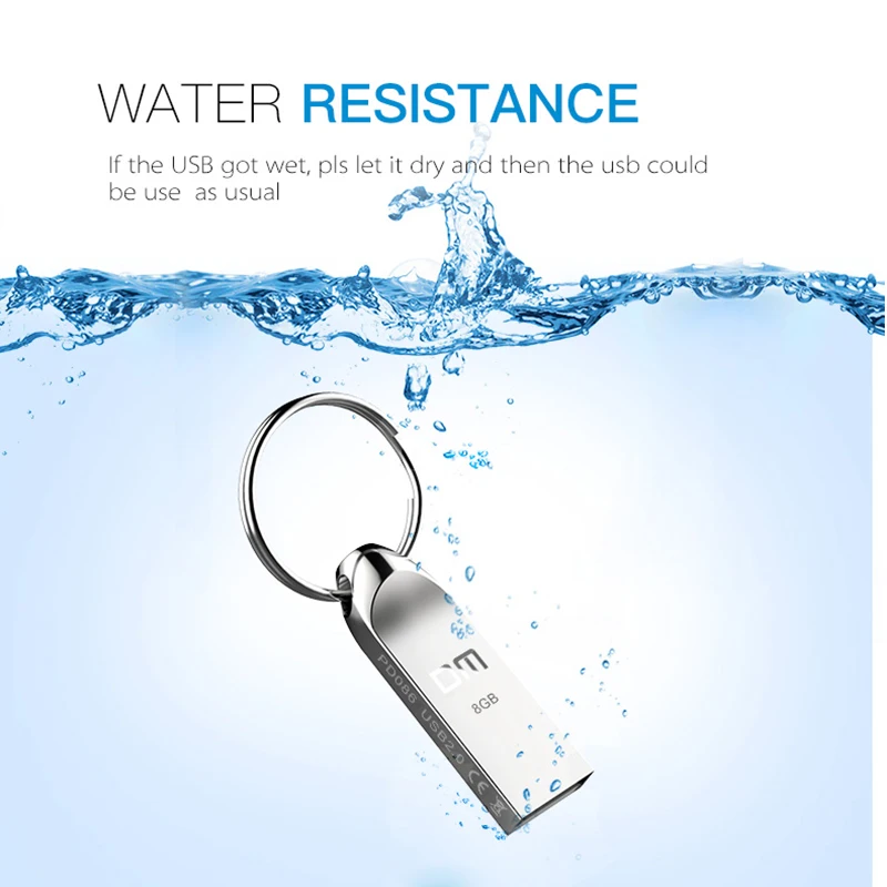 USB флеш-накопитель DM PD086 32 ГБ брелок водонепроницаемый металлический 16 8 usb-флешка