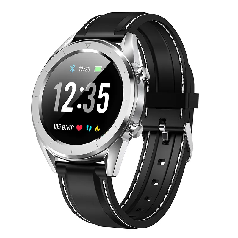 Silver belt DT28 smartwatch IP68 Водонепроницаемые часы ЭКГ монитор сердечного ритма фитнес-трекер на запястье смарт-ремешок спортивные часы - Цвет: Silver belt