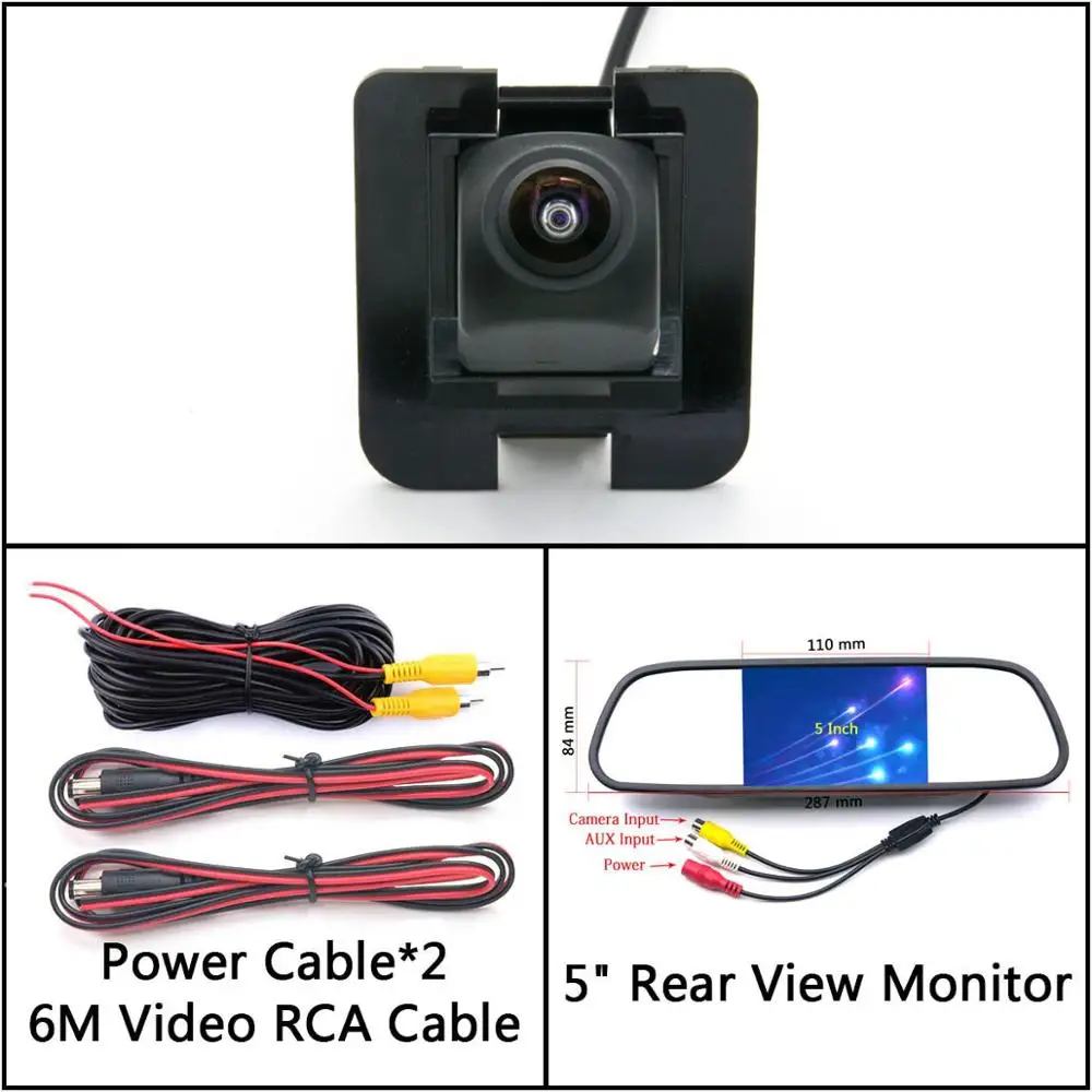 Cam N 5 inch Mirror 175 градусов HD камера заднего вида для Mercedes Benz S Class W204 W212 W221 Viano Vito S65 S63 S55 AGM монитор парковки автомобиля - Название цвета: Cam N 5 inch Mirror