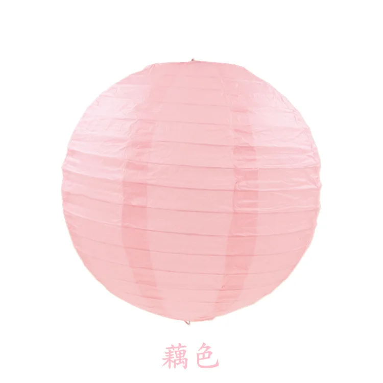 pale pinkish "-16"(10-40 см) Круглый Китайский бумажный фонарь Lampion День Рождения украшения дома аксессуары Babyshower вечерние принадлежности для декора - Цвет: pale pinkish