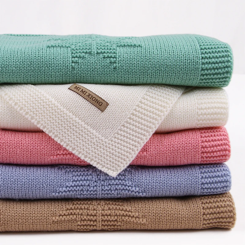 CieiK Baby Swaddle Blanket Вязаный Мягкий новорожденный Фотография Wrap Дети Малыш Цветочные