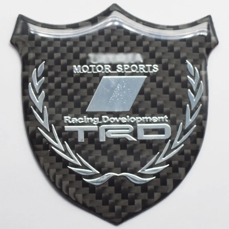 Silver 1 шт. Авто Стайлинг 3D гоночный Девелопмент наклейка TRD Эмблема Наклейка для Toyota автомобильный значок для стайлинга автомобиля креативная наклейка s - Название цвета: Silver