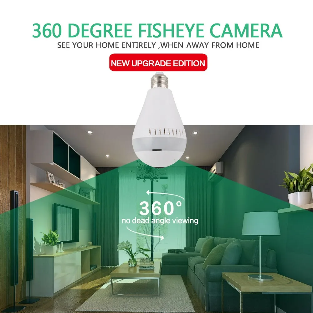 Камера видеонаблюдения рыбий глаз 1080P 360 дюйма Wi-Fi ночное видение 32 ГБ 64 |
