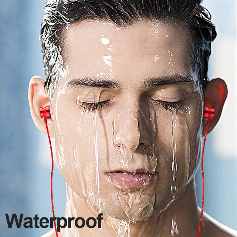 Магнитные наушники с шейным ремешком музыкальные спортивные для бега