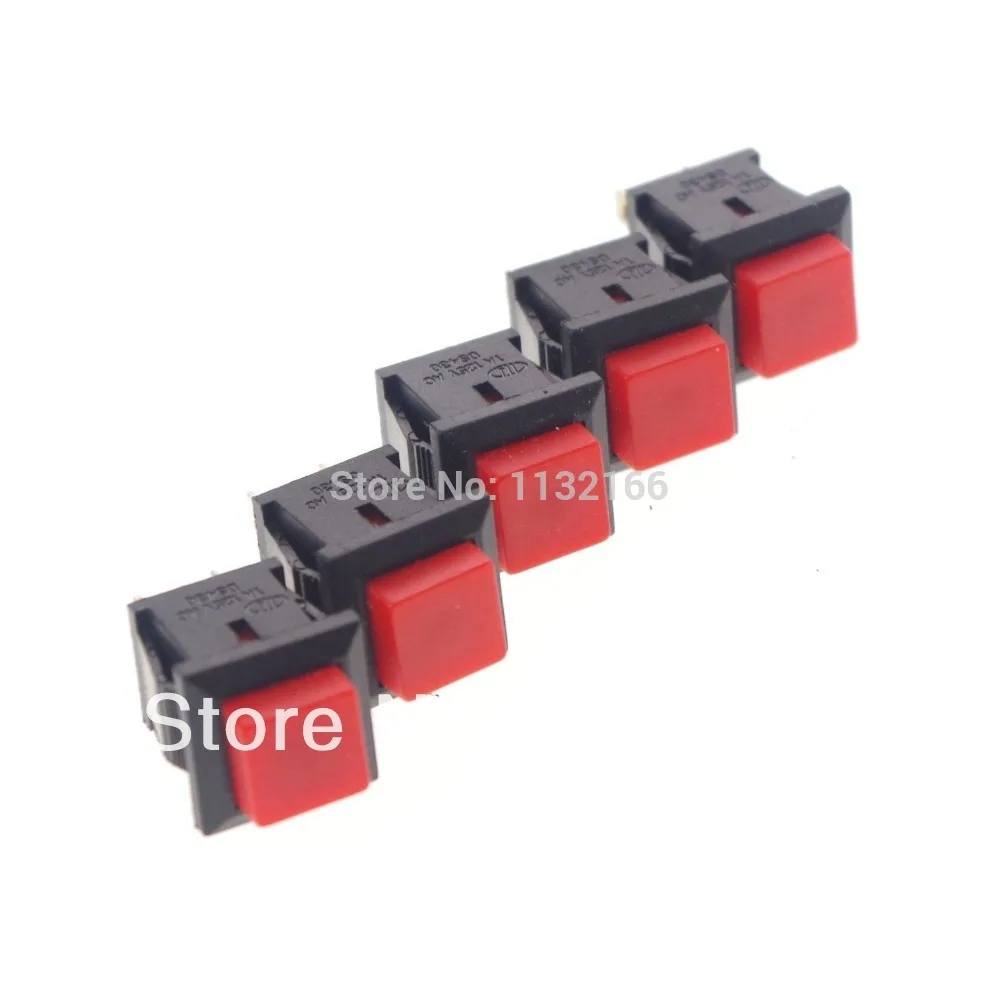 Красный квадрат 14*14 2 Pin SPST NC Мгновенный кнопочный переключатель|switch switch|switch 2switch
