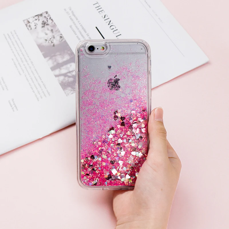 Fashion Soft Clear Case For iPhone 8 7 6 6s Plus X Dynamic Liquid Glitter Colorful Sand Quicksand Full Cover Capa Shell |