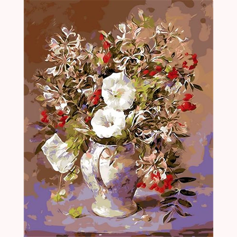 

YIKEE Diamond Embroidery Full Package Sale Flowers Needlework DIY Diamond Painting Mosaic Rhinestone Picture h1312